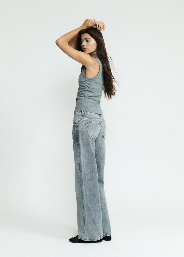 Cascading shimmer denim