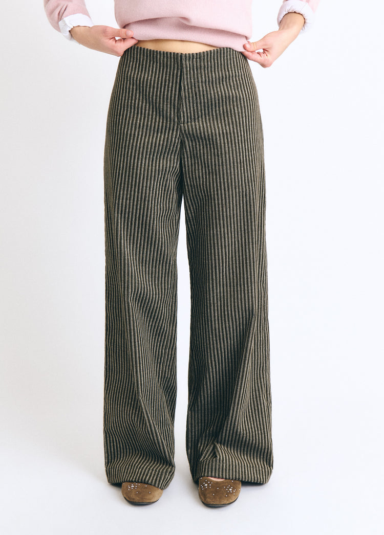 Corduroy striped trousers
