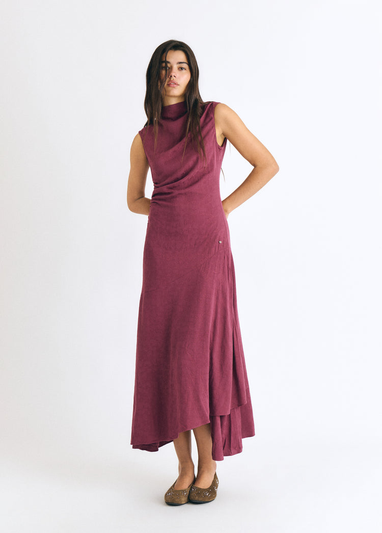 Langes Jacquardkleid
