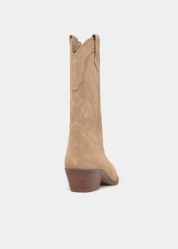 Cowboy-Stiefel aus Leder mit Stickerei