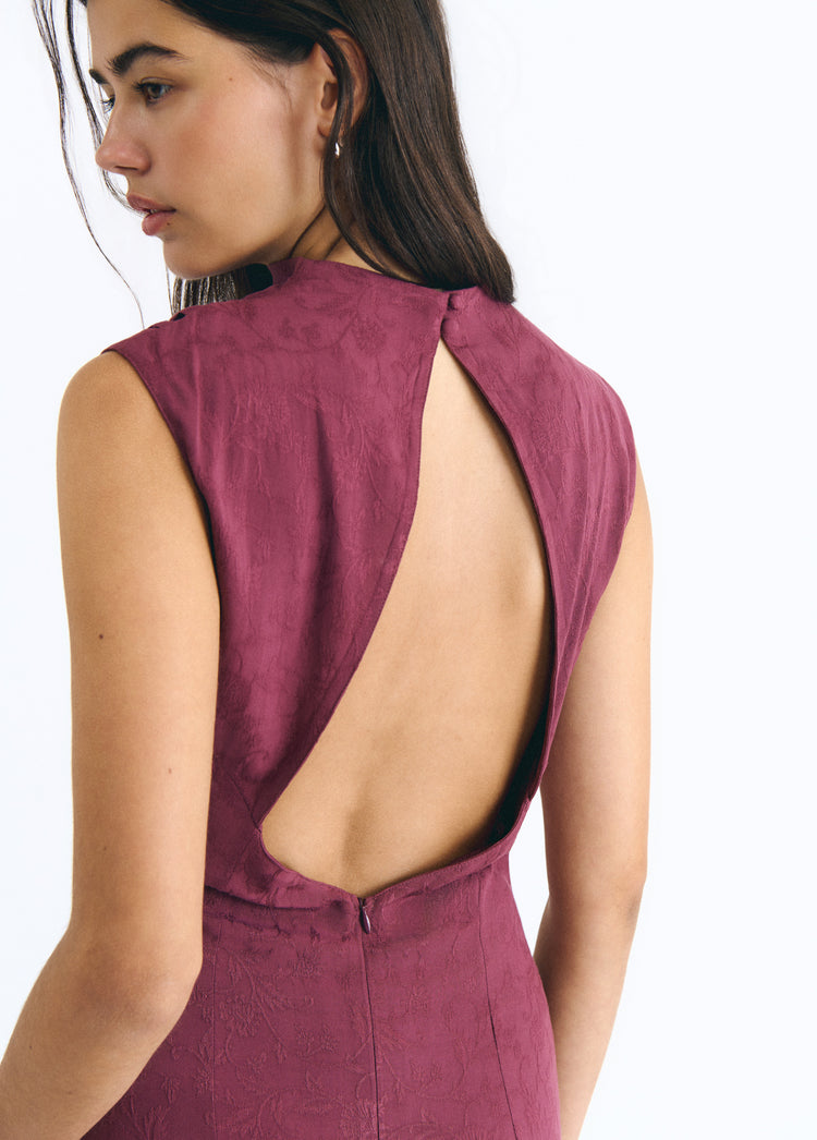 Langes Jacquardkleid