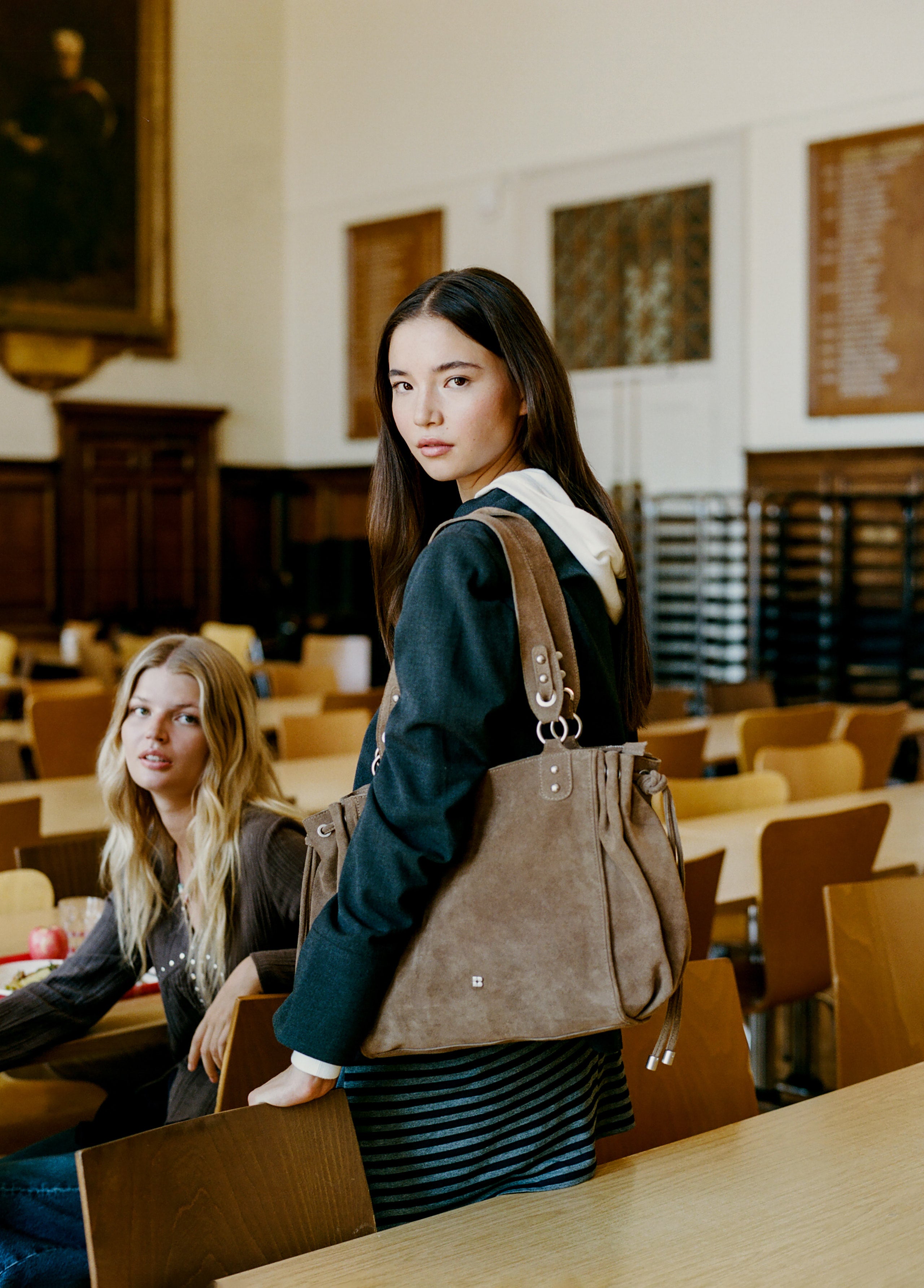 Bolso shopper fruncido