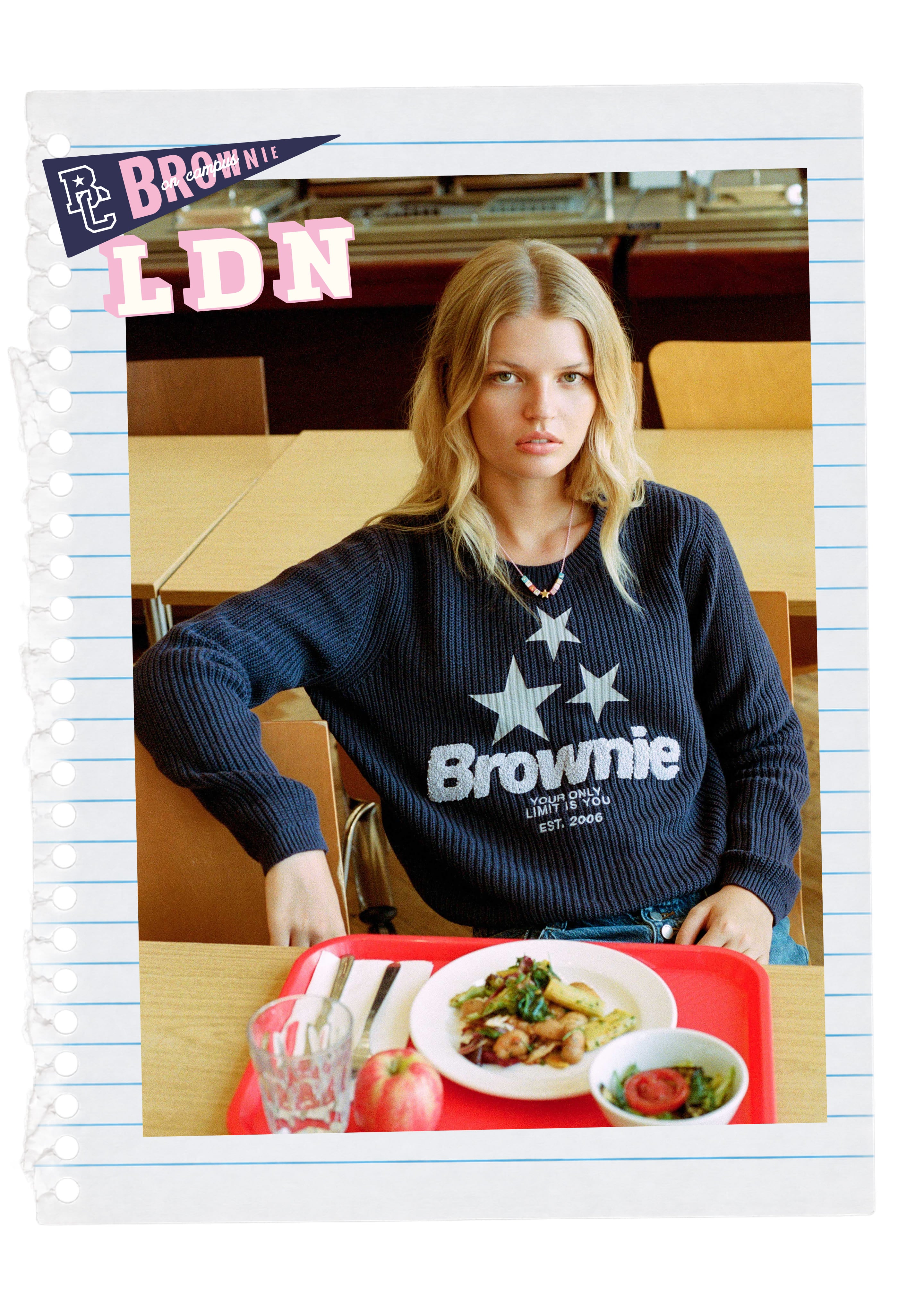 Jersey brownie estrella estampada