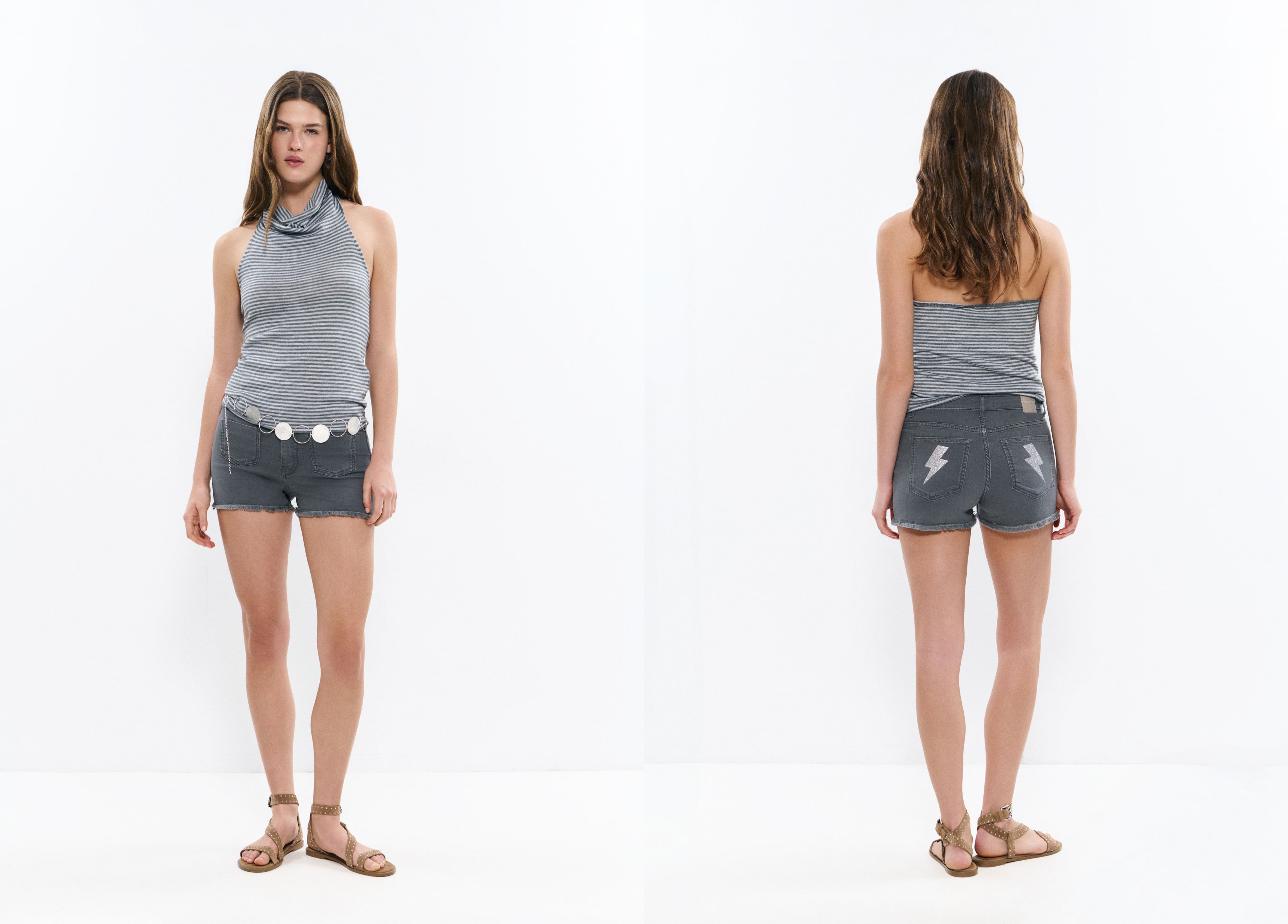 Short patch pailleté