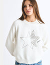 Maglia con stelle doppie borchie