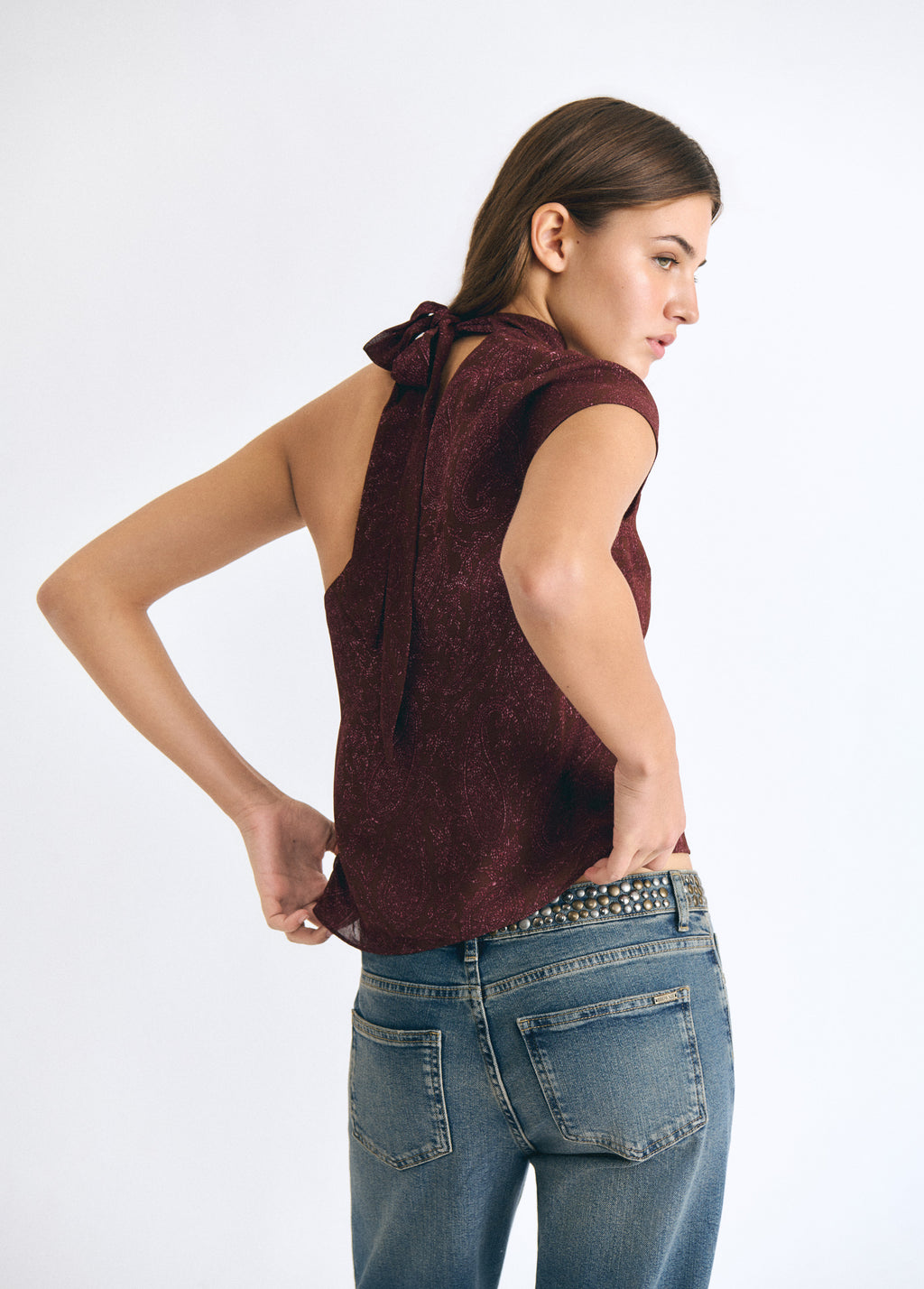 Blusa manga corta estampado