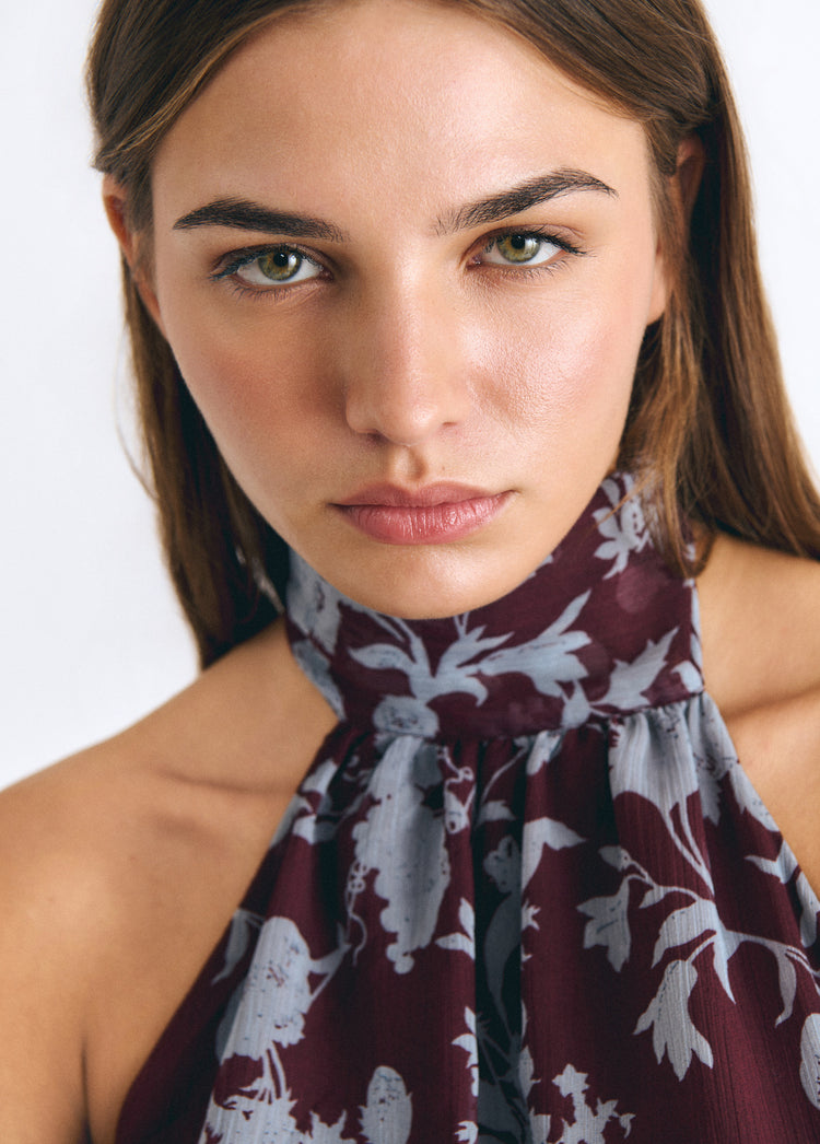 Long printed dress