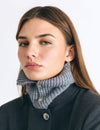 Ribbed knit collar