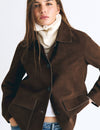 Ribbed knit collar