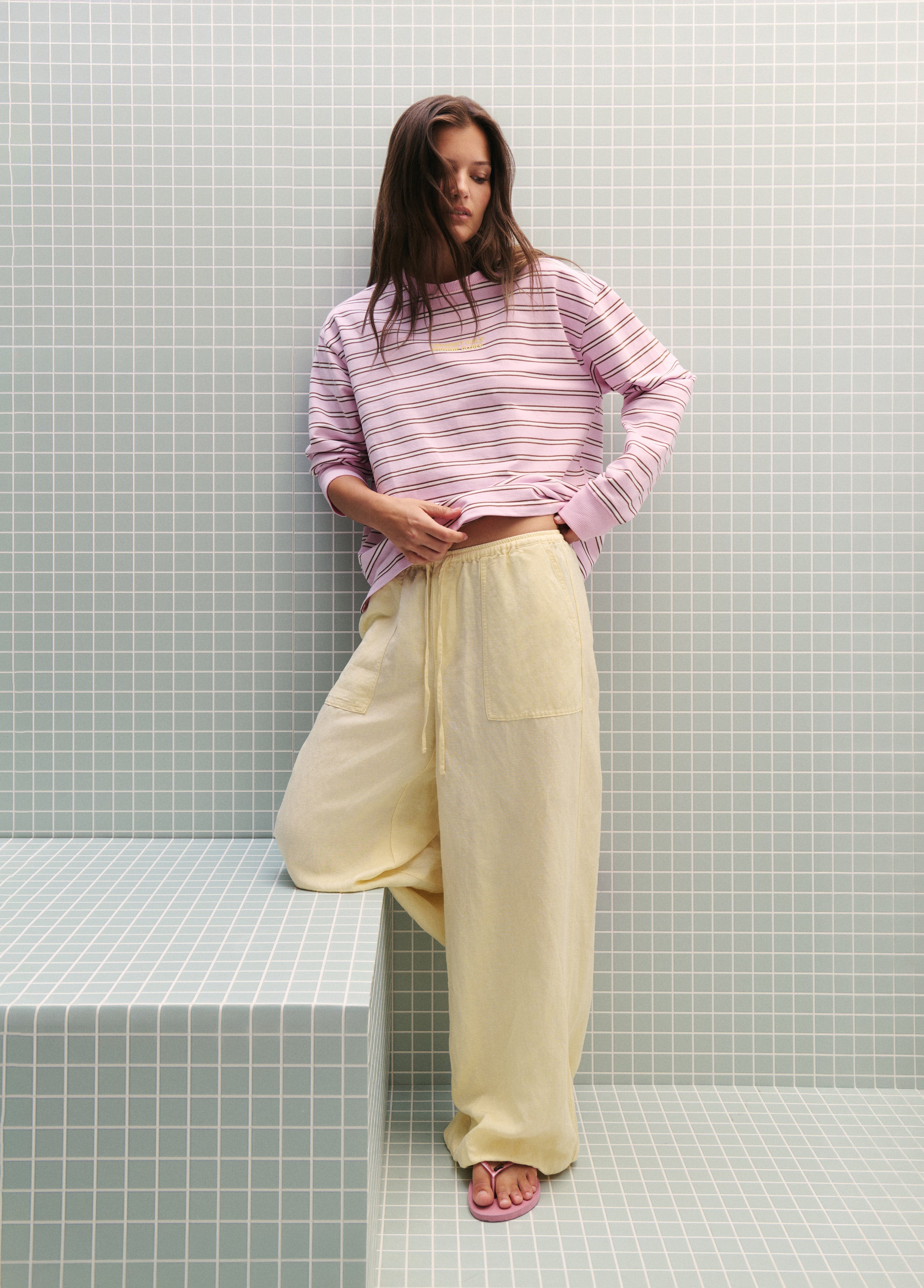 Linen harem pants
