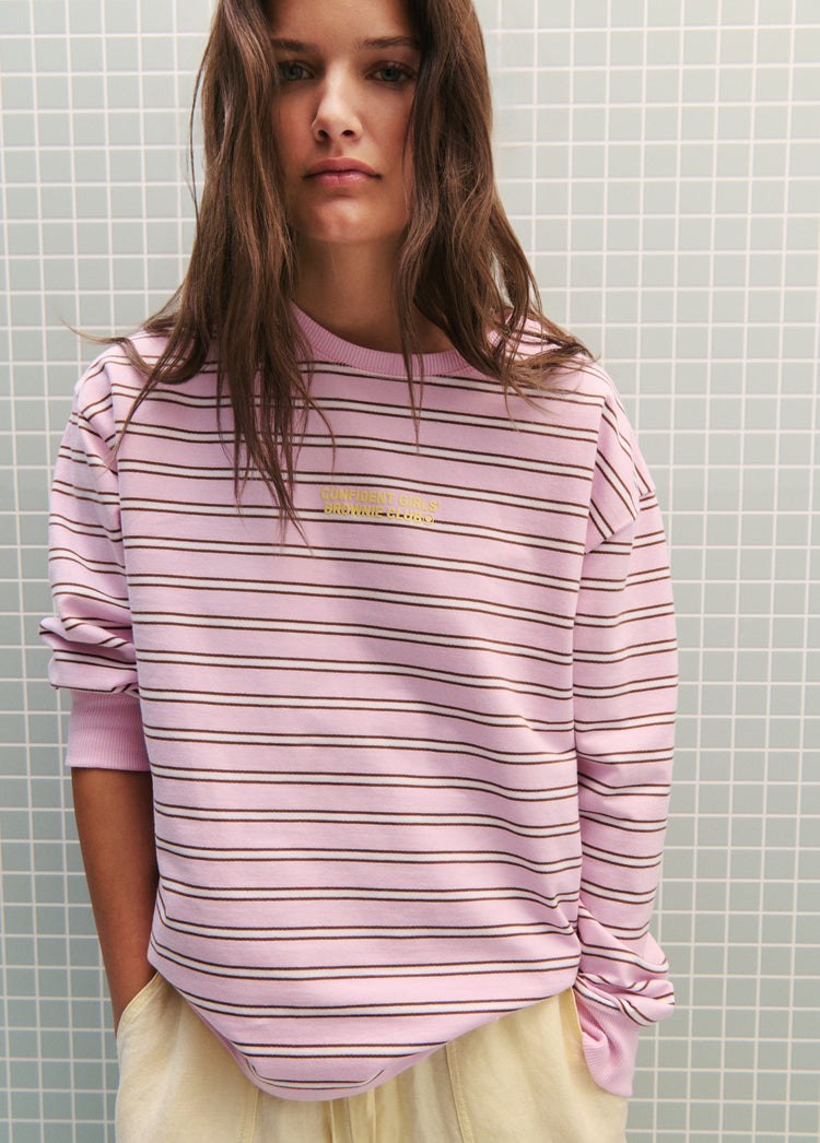 Light sweatshirt striped print