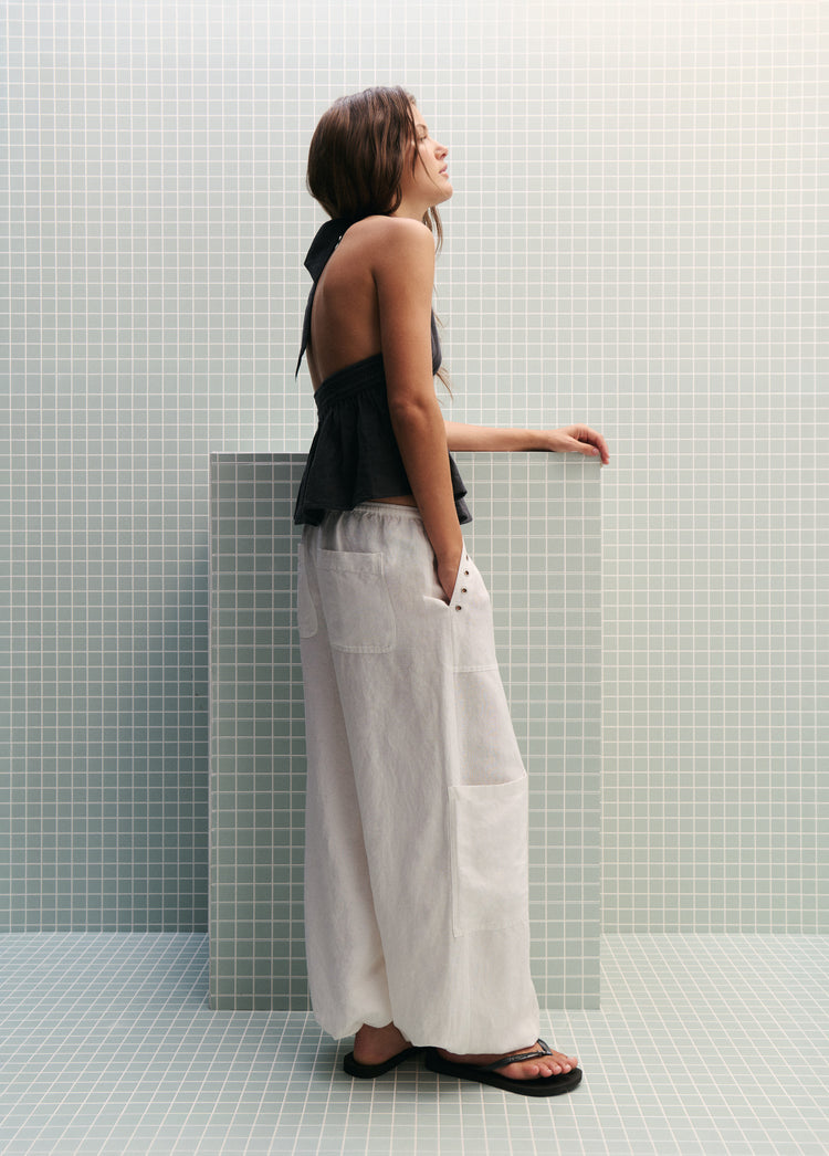Strap top with mirror detail