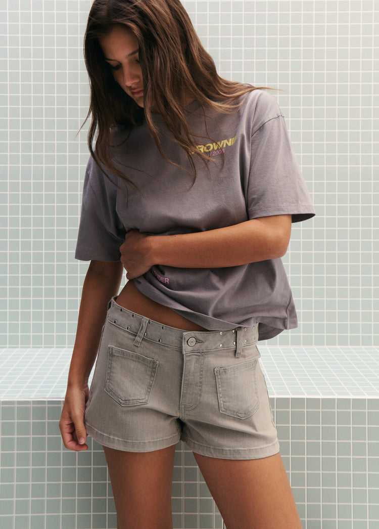 Star stud patch shorts