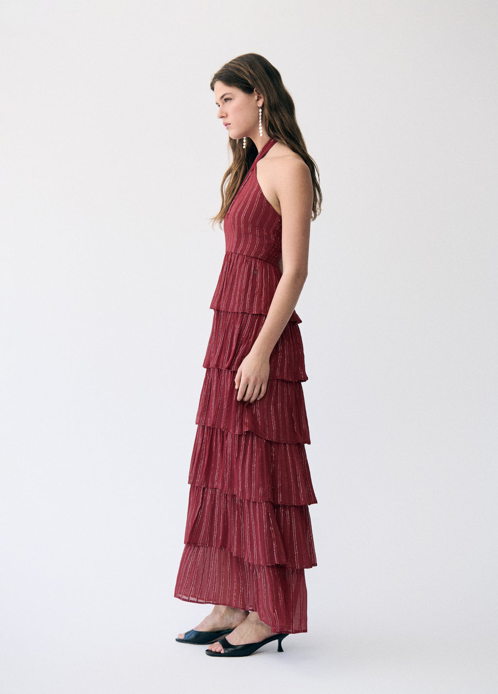 Shiny halter dress