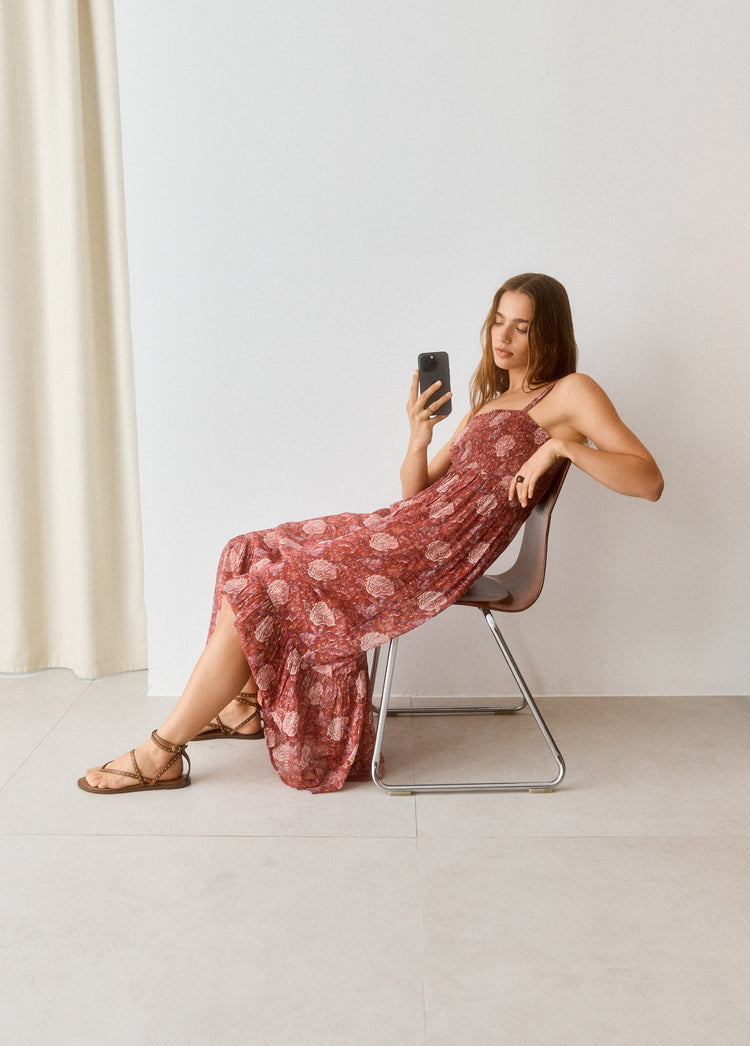 Floral strap dress