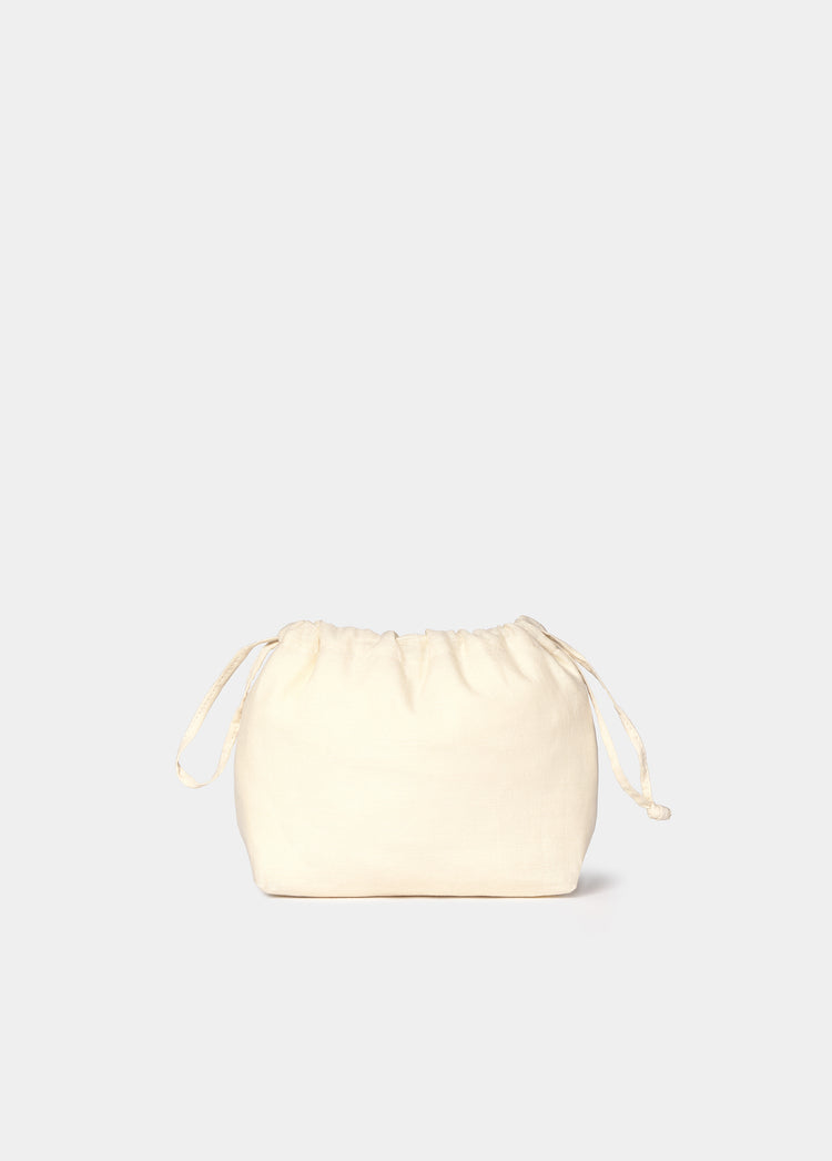 Kleine gevlochten leren shopper