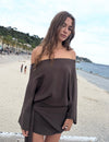 Batwing sleeve knit dress