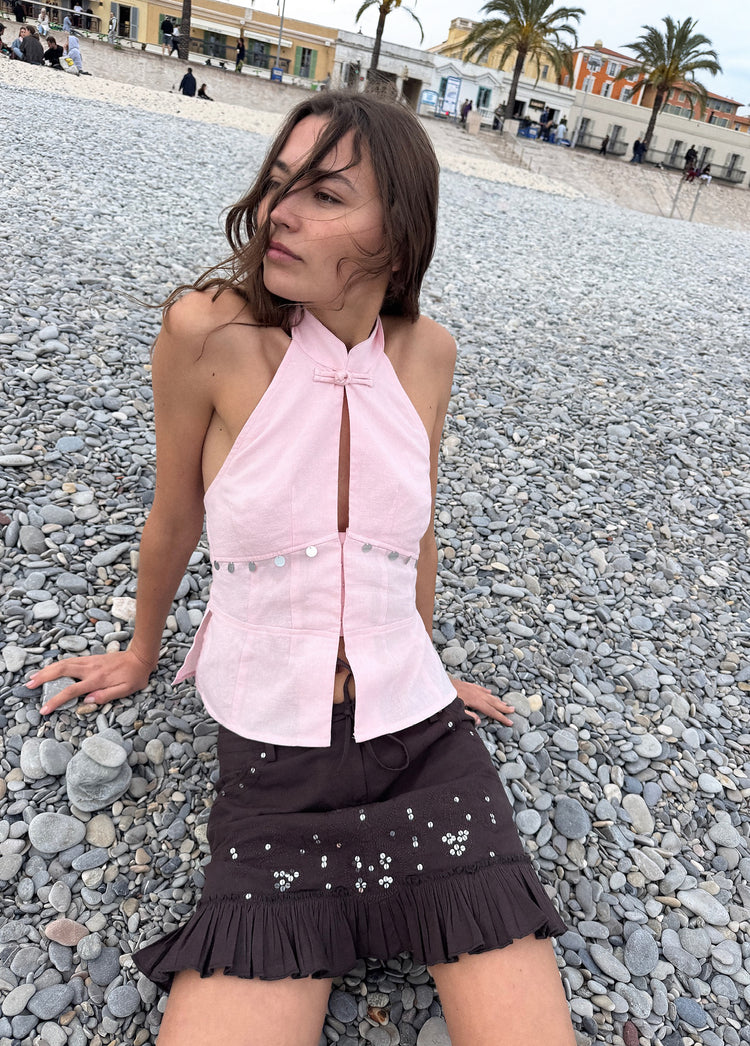 Mirror short skirt
