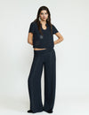 Long studded trousers