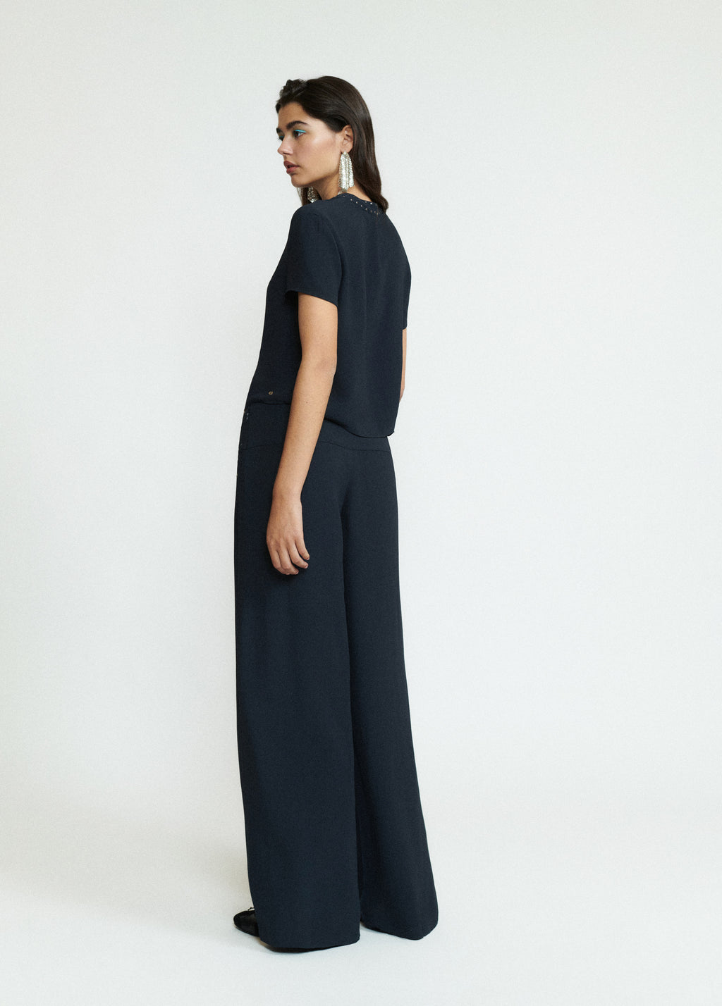 Long studded trousers