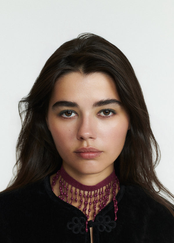 Choker Details Perlen