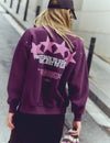 Sweatshirt mit Sternenprint und Nieten