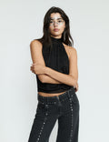 Shimmery halter top
