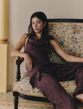 Haut dos nu en jacquard tissé