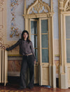 Pantalón recto animal print