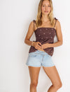 Smocked Dobby Camisole Top