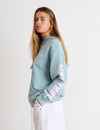 Oversized gewassen sweater met patch