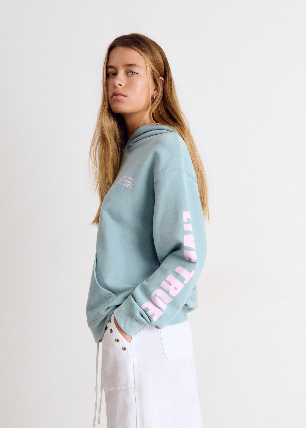 Oversized gewassen sweater met patch