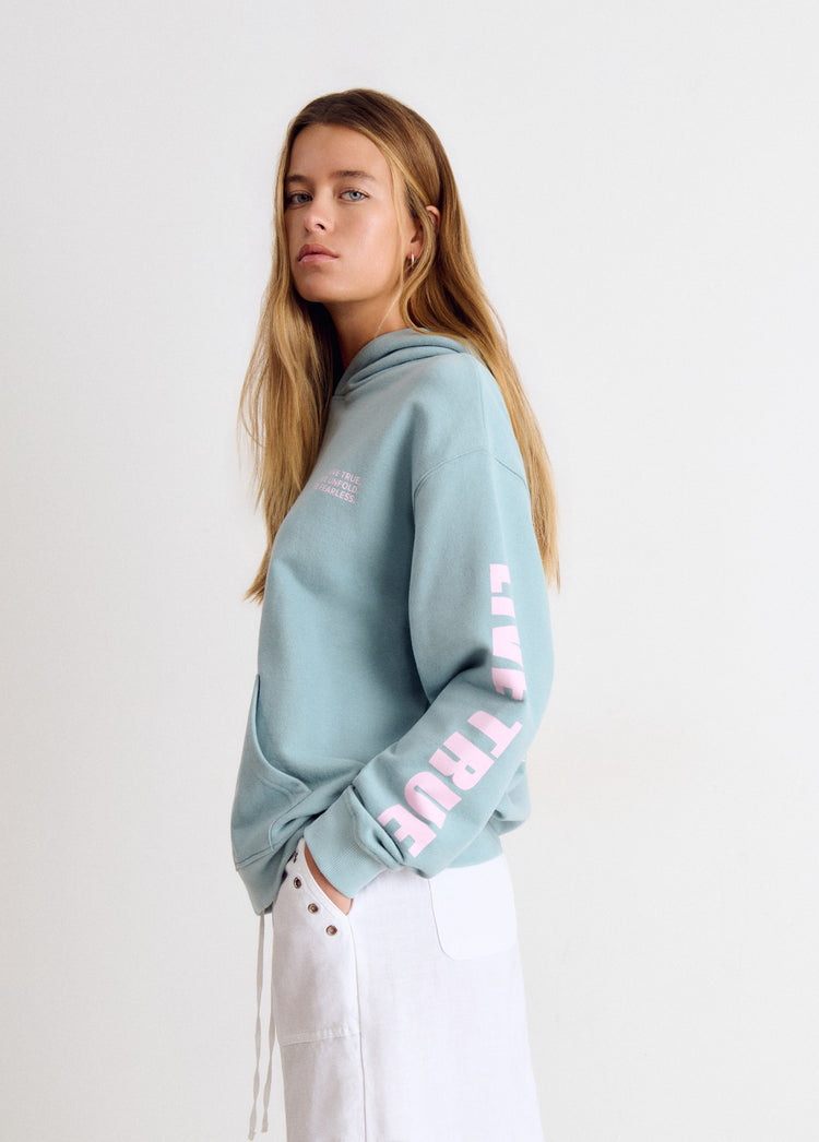 Washed oversized sweatshirt with patch