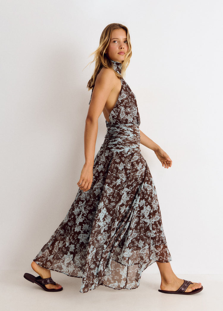 Long printed dress