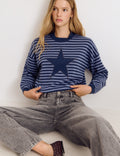 Pull rayé étoile