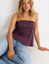Top bandeau borchie