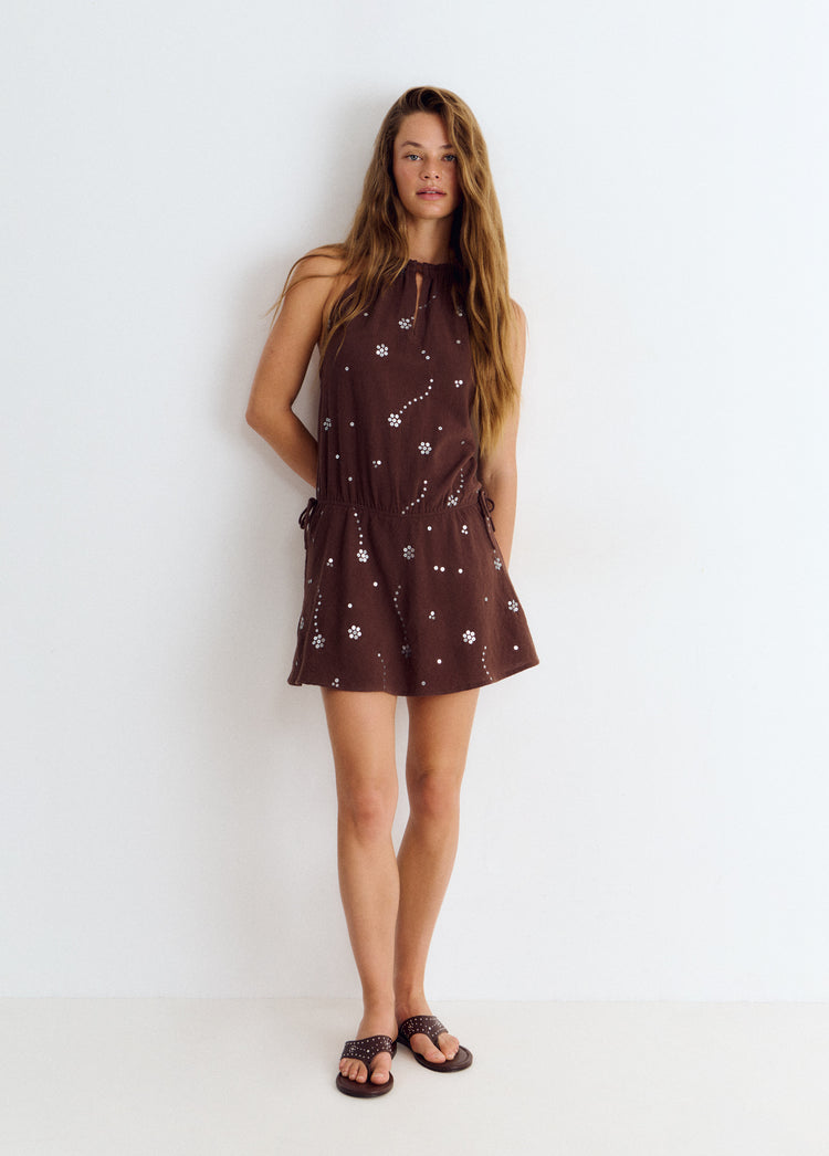 Sequin halter dress