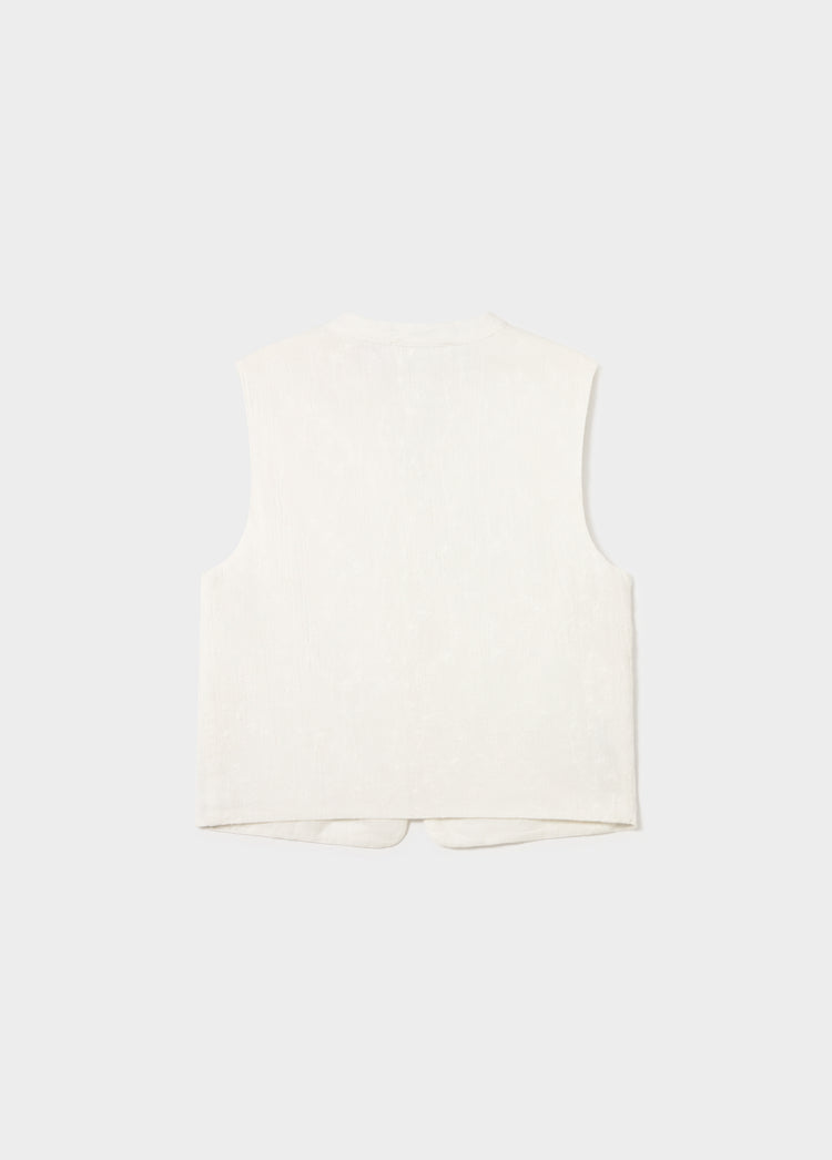 Knotted embroidered vest