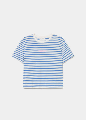 T-shirt met strepen en print