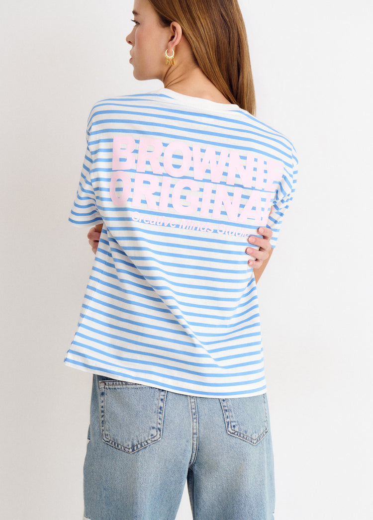 Striped print T-shirt