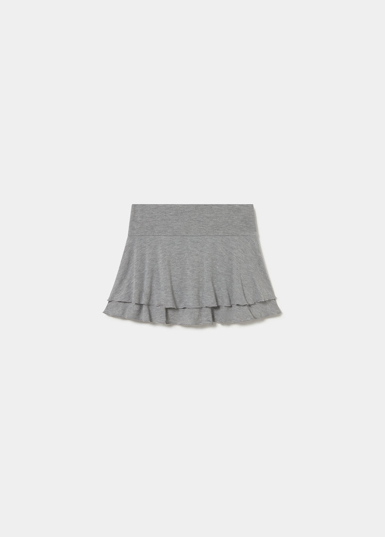 Rok met ceintuur en eyelets