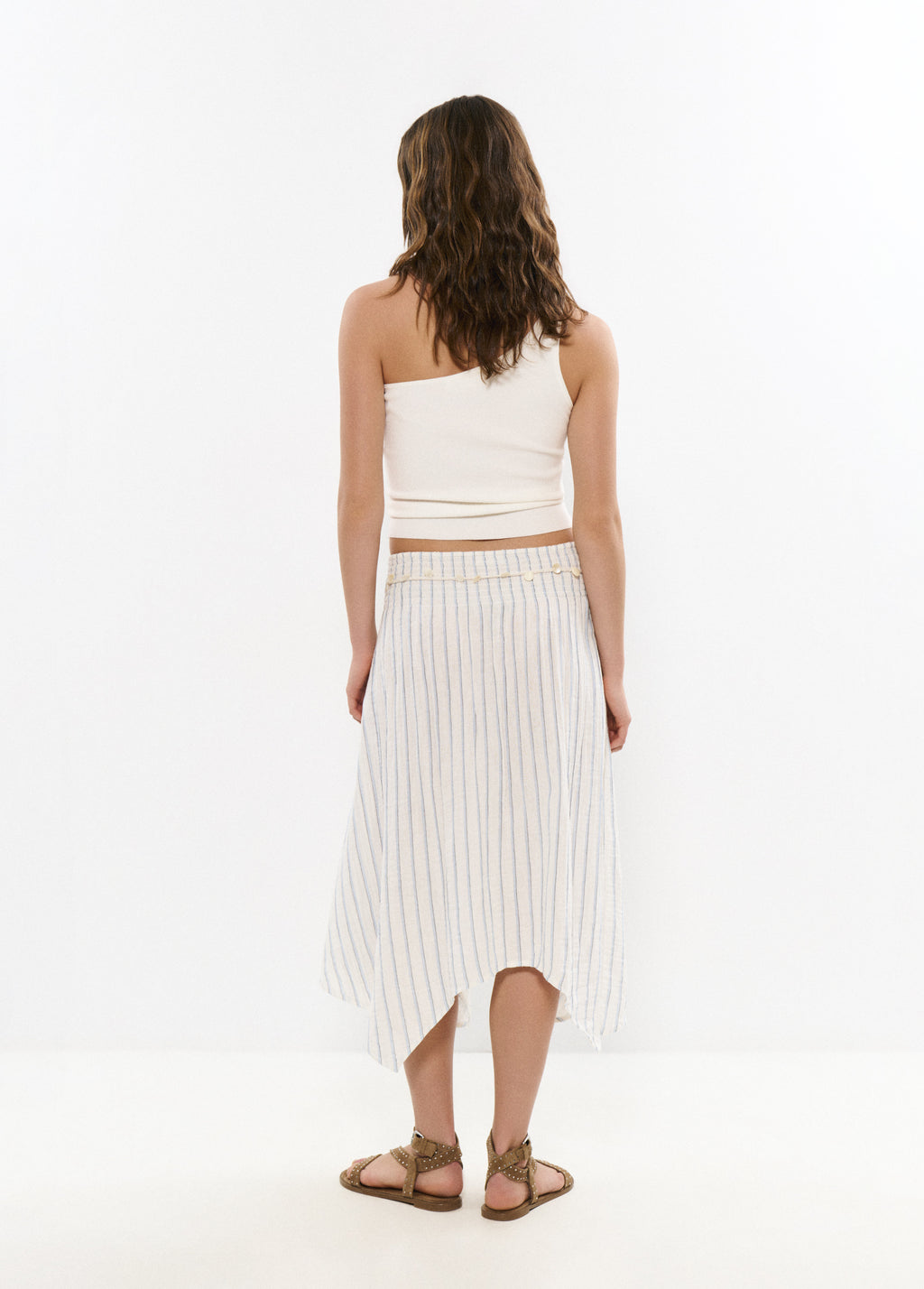 Falda midi rayas