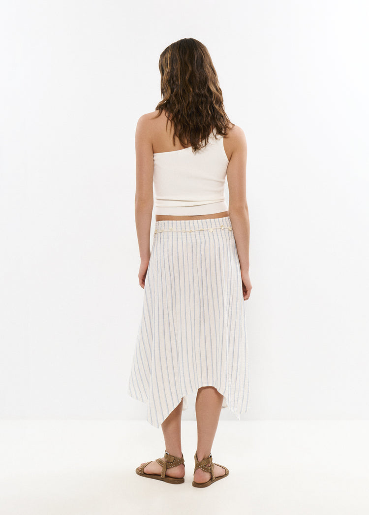 Midi rok met strepen