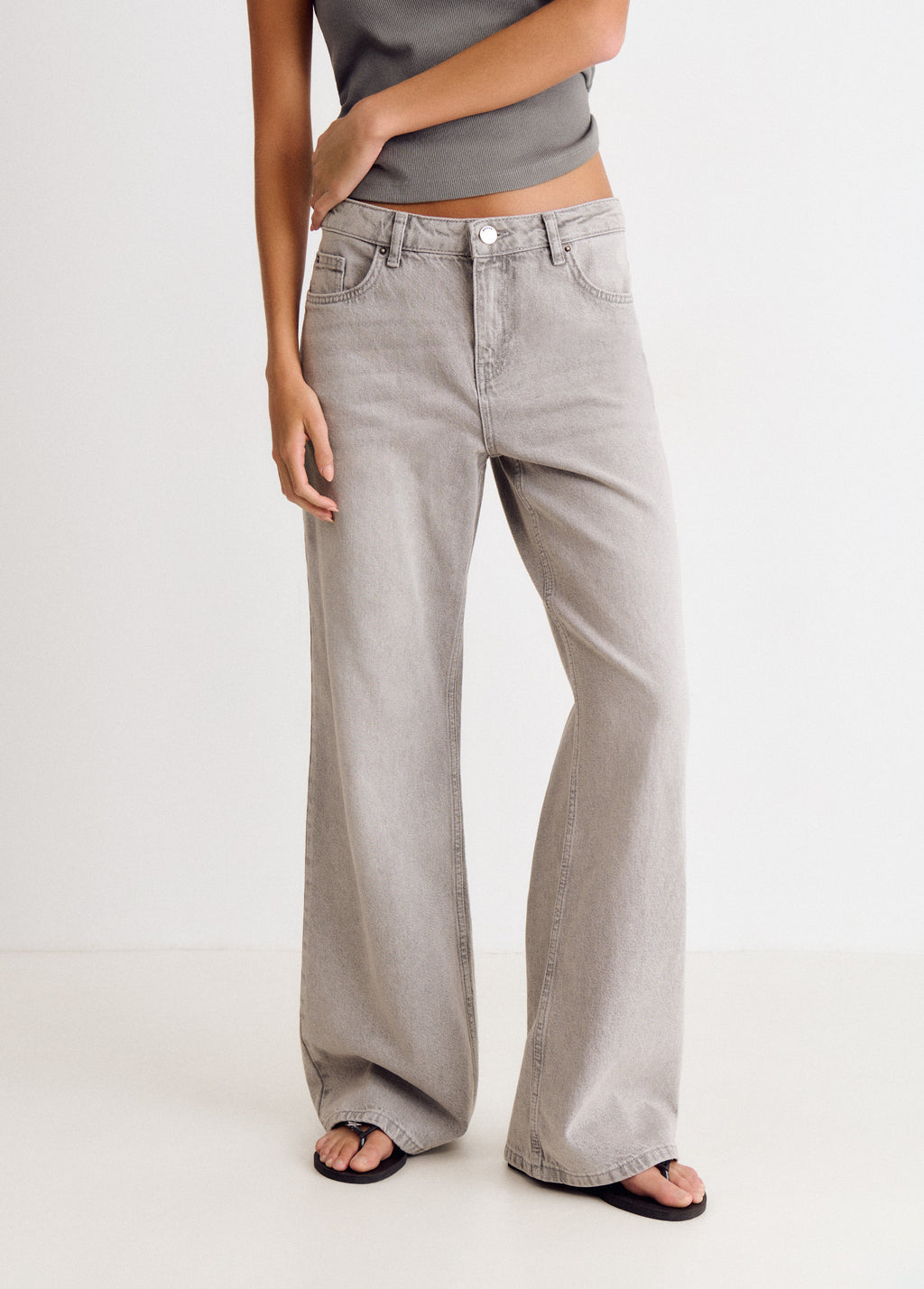 Rechte jeans met glinsterende vleugels