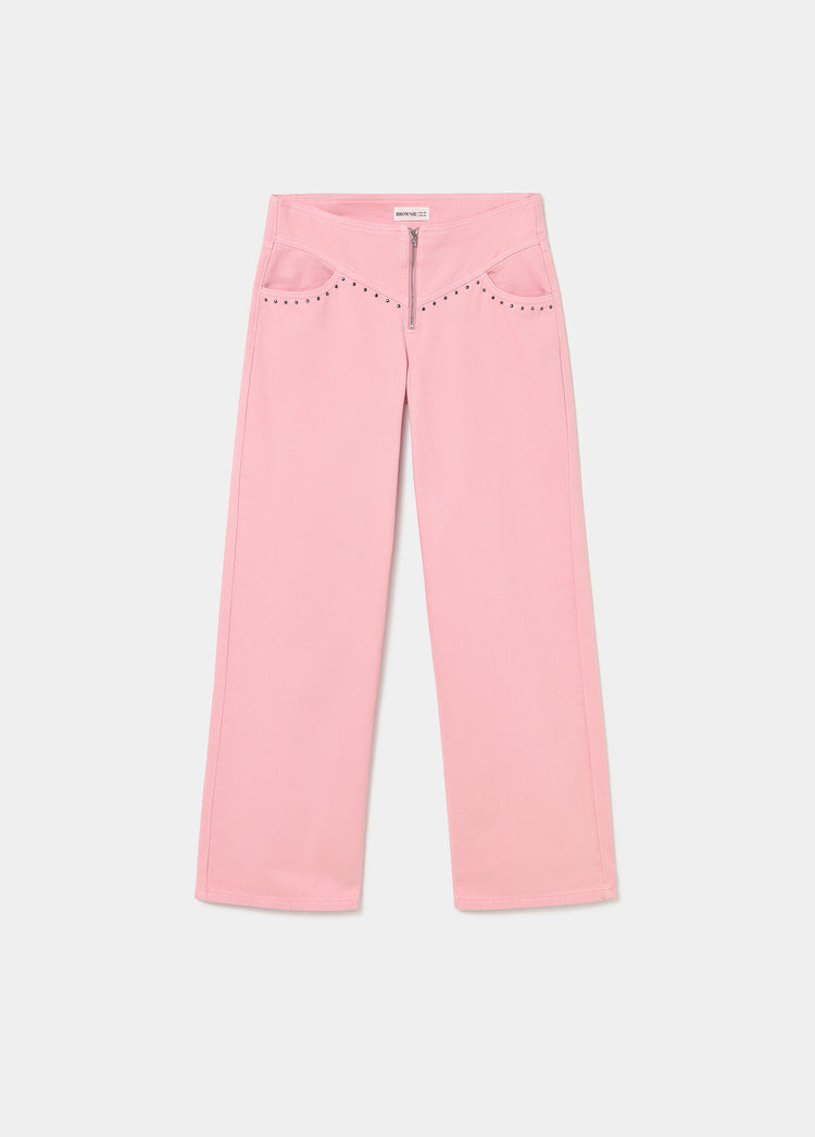 Broek met taille en studs