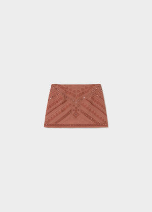 Embroidered mirror skirt
