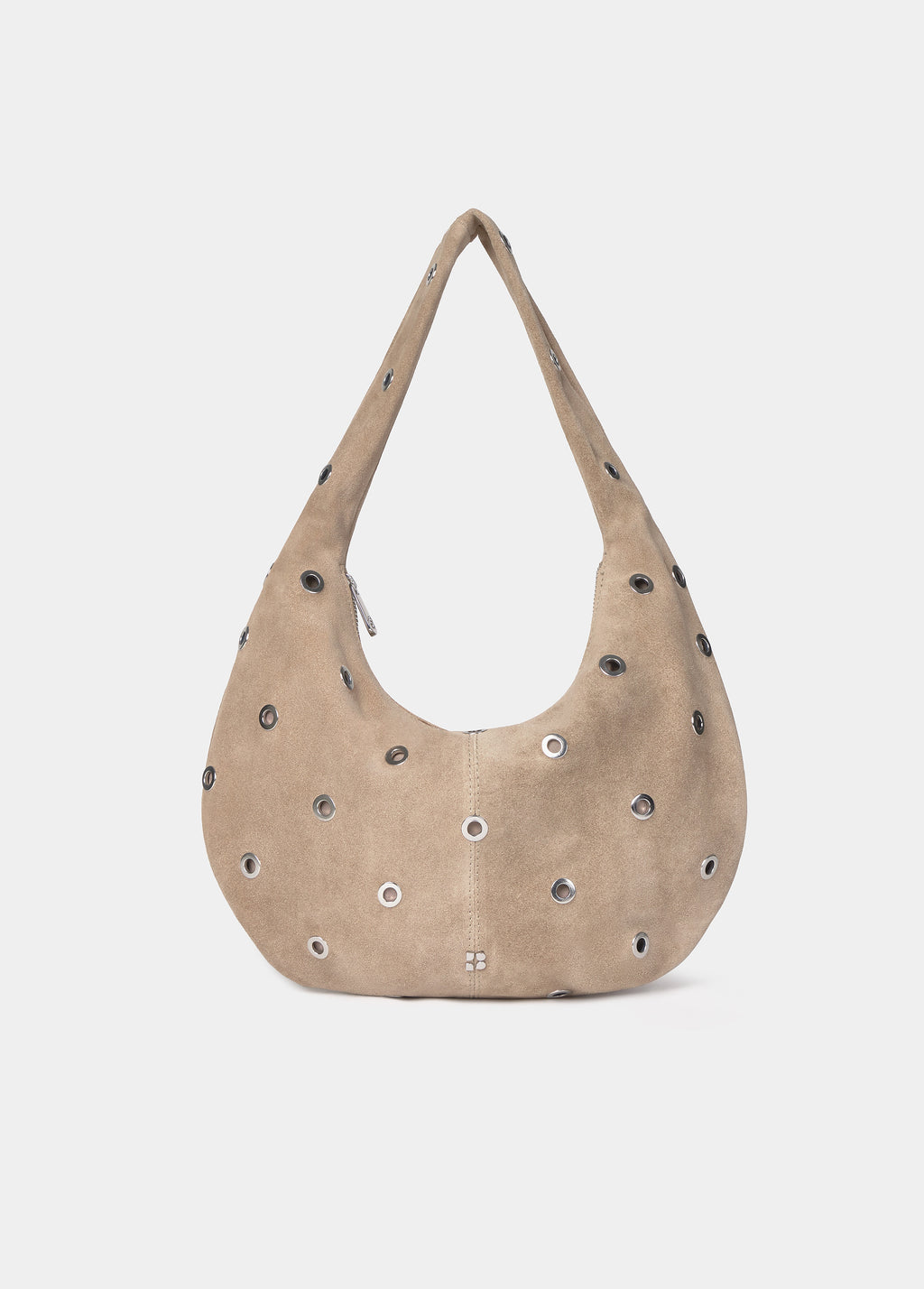 Large leather studded bag