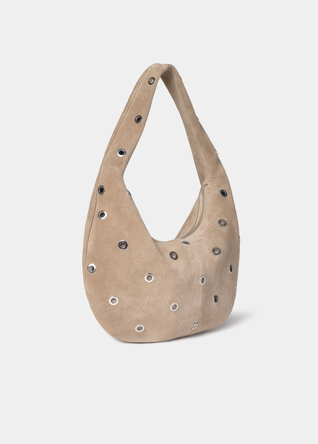 Large leather studded bag
