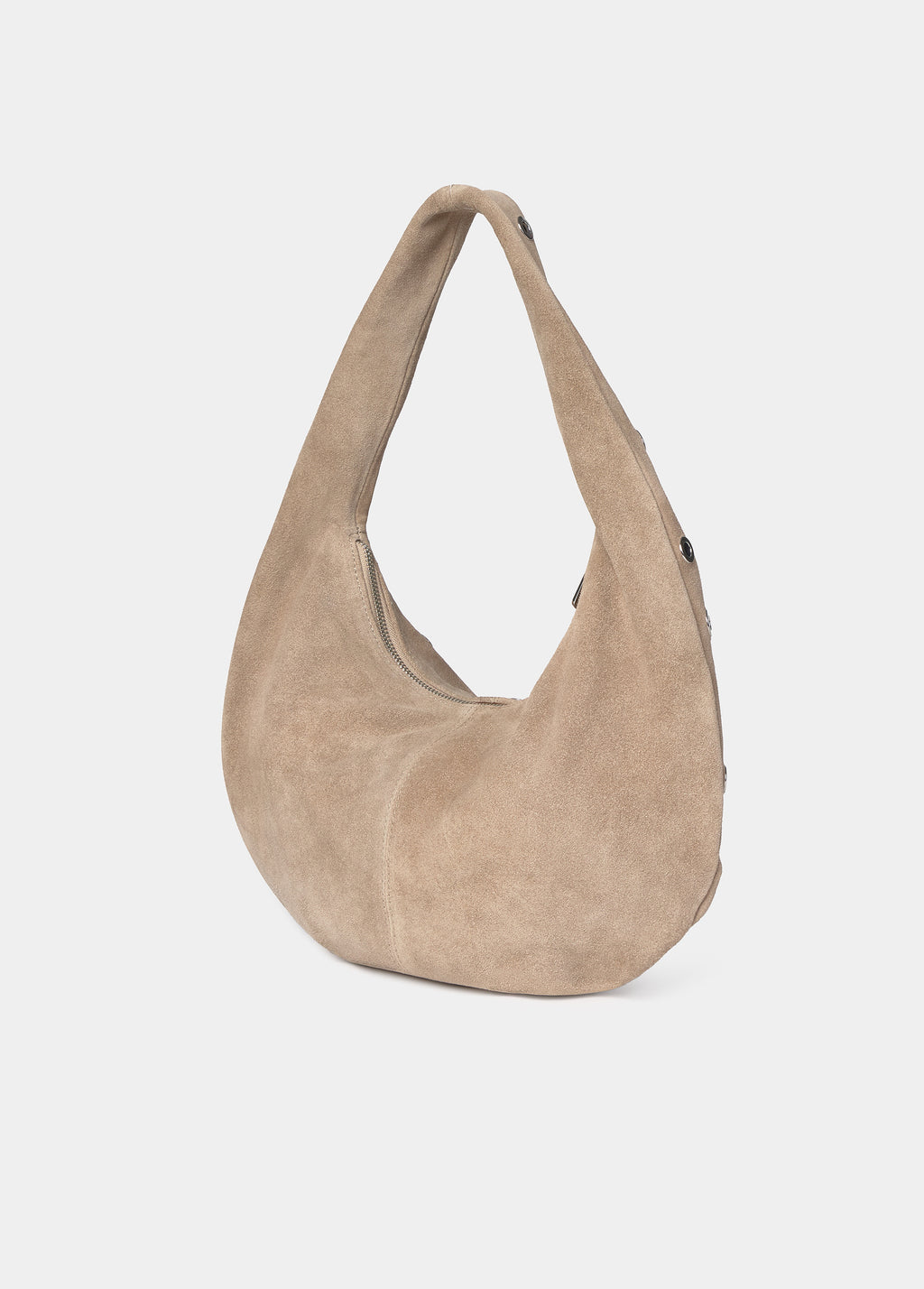 Large leather studded bag