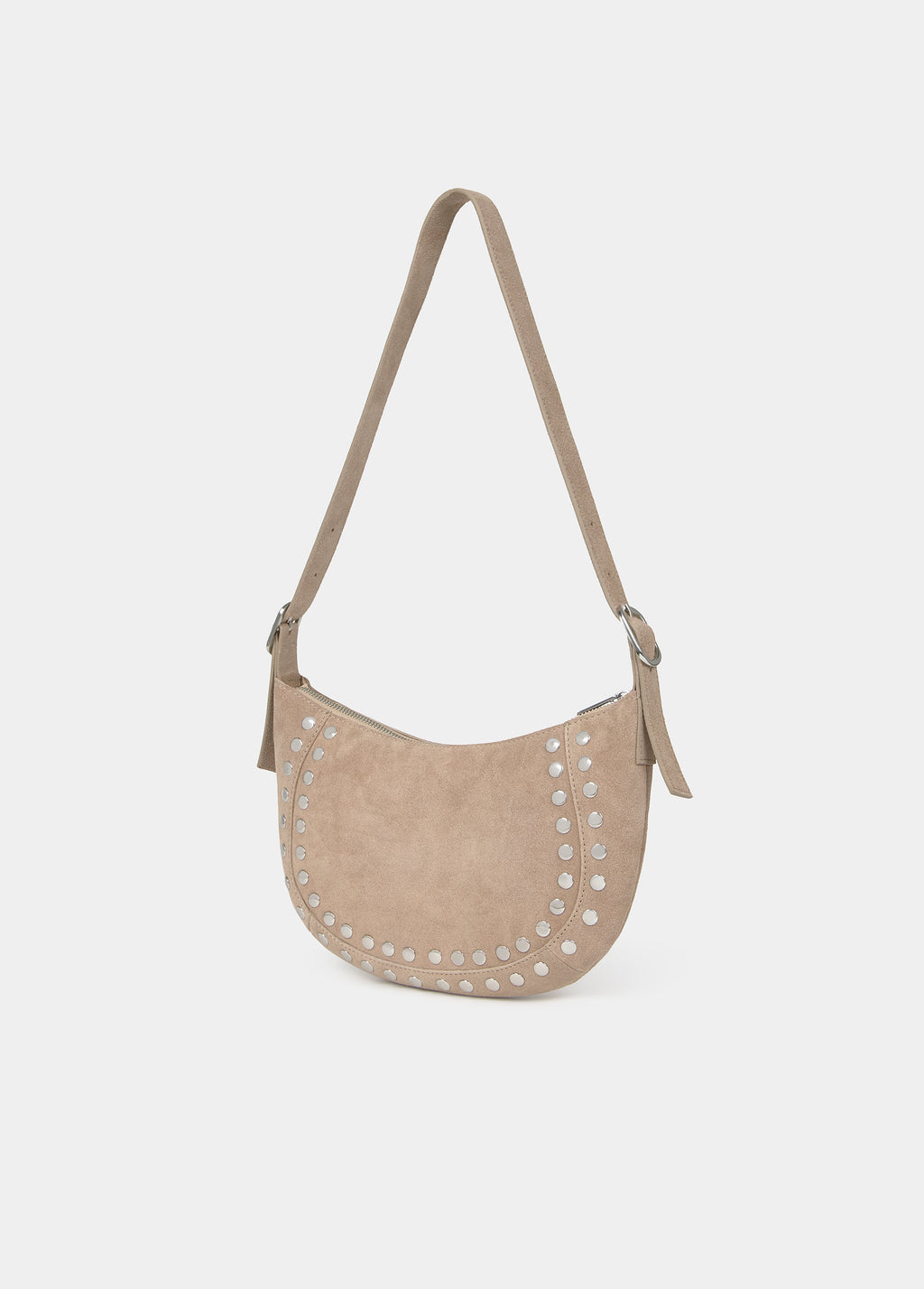 Halbmond-Tasche mit Nieten